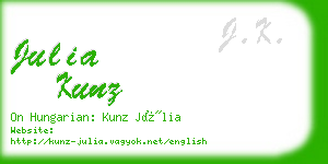 julia kunz business card